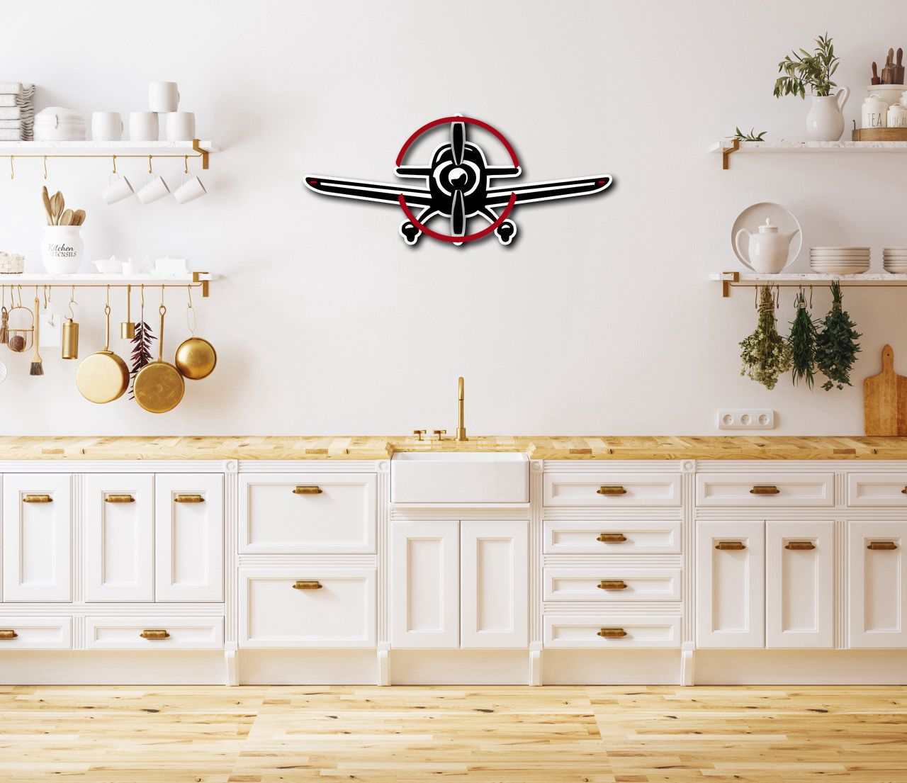 Metal Sign Aviation Multicolor Metal Sign Prop Plane