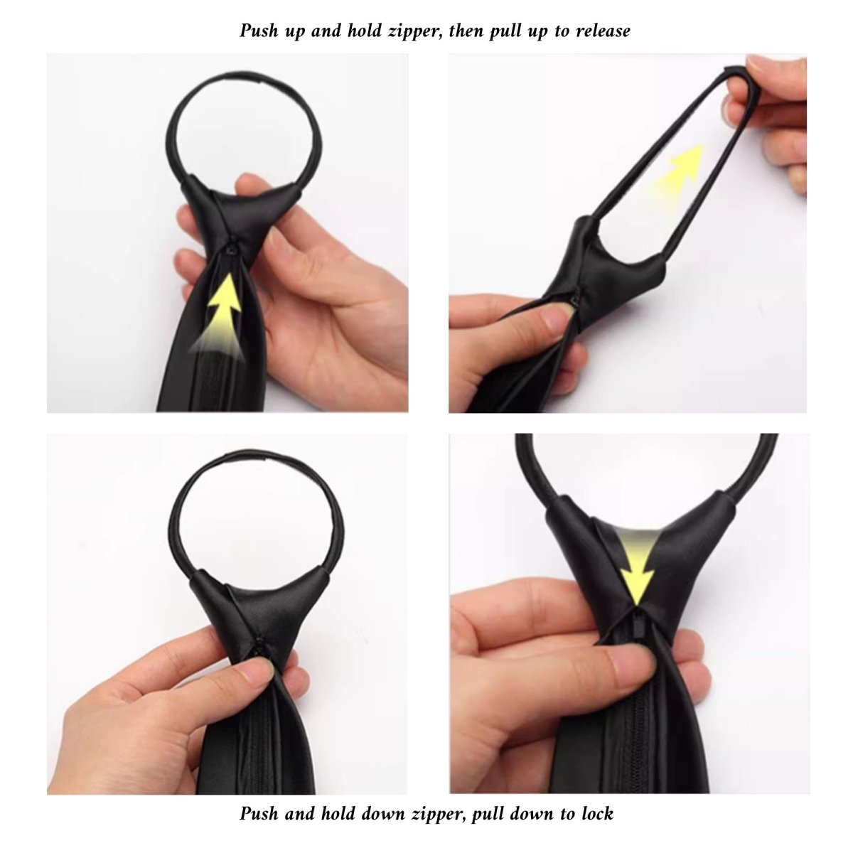 Men’s Pre-Tied Zipper Necktie – Easy Formal Wear with Tailored Look